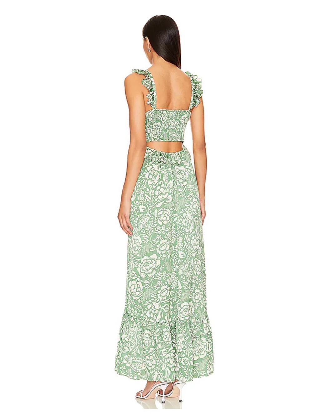 Heartloom Galeta Sage Green Floral Maxi Dress in Verde - Picture 2 of 6